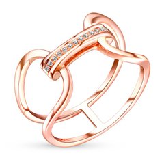 Golden Ring with Diamonds БК9500, 15.5, 3.2