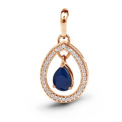 Gold pendant with natural sapphire PDz82S, 2.13