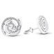 Stud earrings from white gold with cubic zirconia PBz34