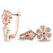 Gold earrings with cubic zirconia Sz2122