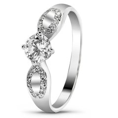 White gold ring with cubic zirconia FKBz224, 1.82