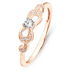Red gold ring with cubic zirconia Kz2118, 1.73