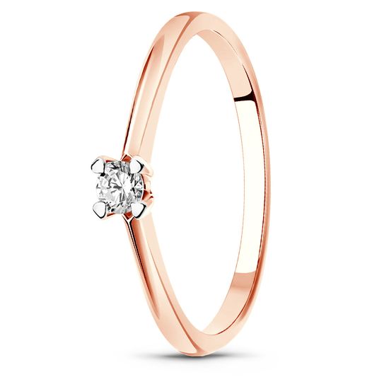 Red gold ring with diamonds KBRz112, 1.58