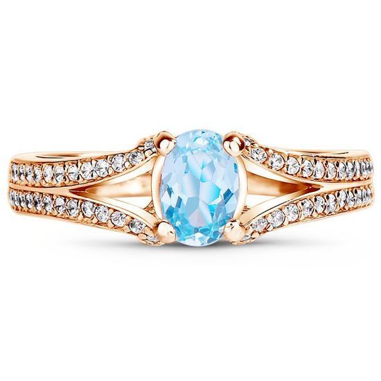 Gold ring with natural topaz ПДКз50Т, 2.94