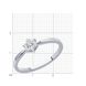 White gold ring with diamonds KW2307D, 15.5, 2.21